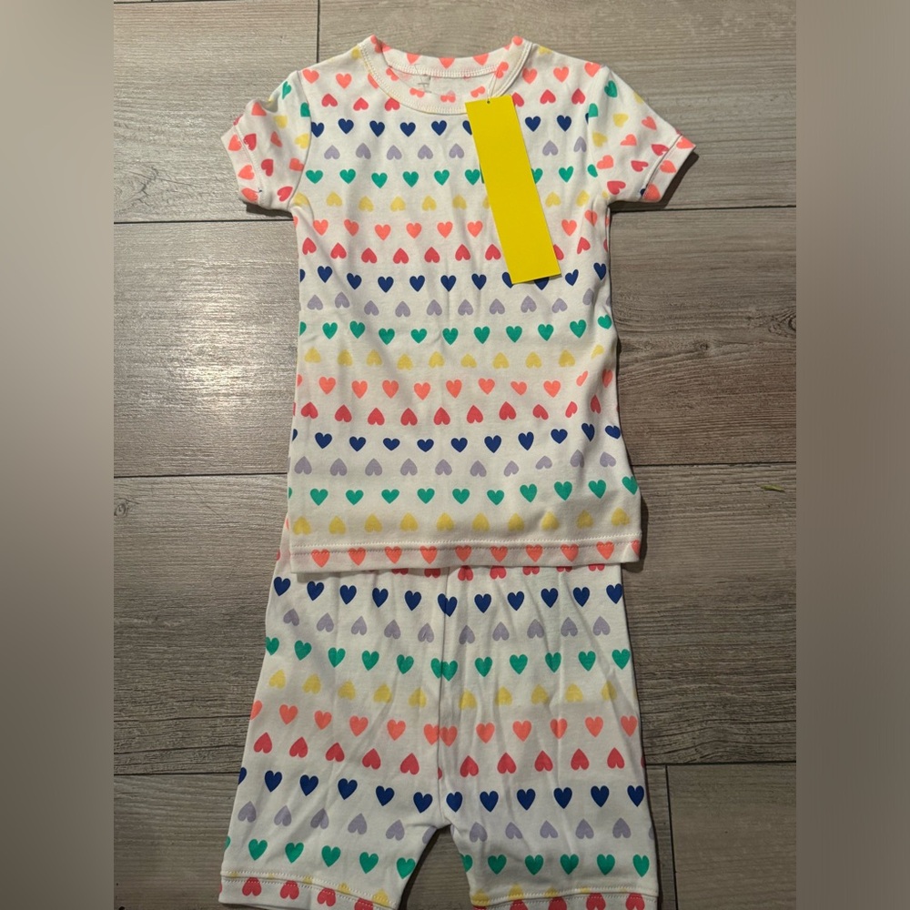 Baby Gap Colorful Heart Pattern Kids Pajamas